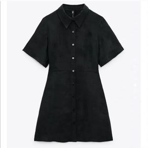 Zara Black Flowy Mini Dress